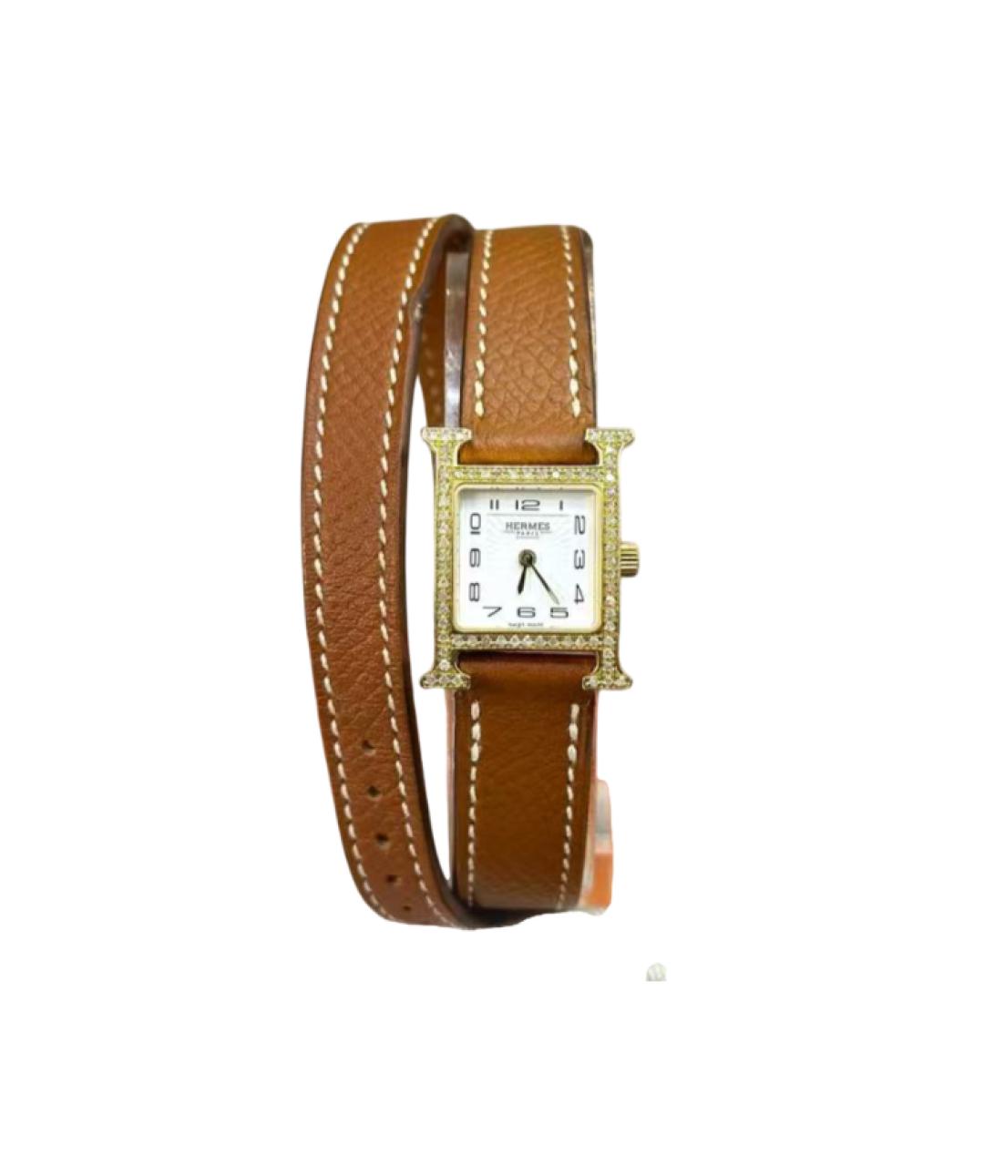 HERMES Коричневые часы, фото 1