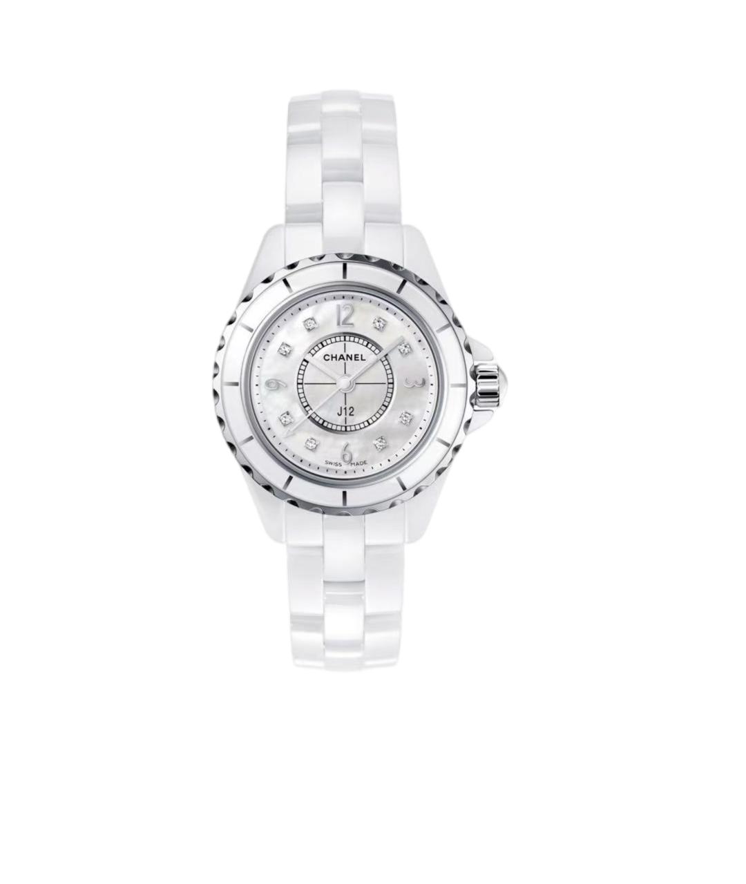 CHANEL Белые керамические часы, фото 1