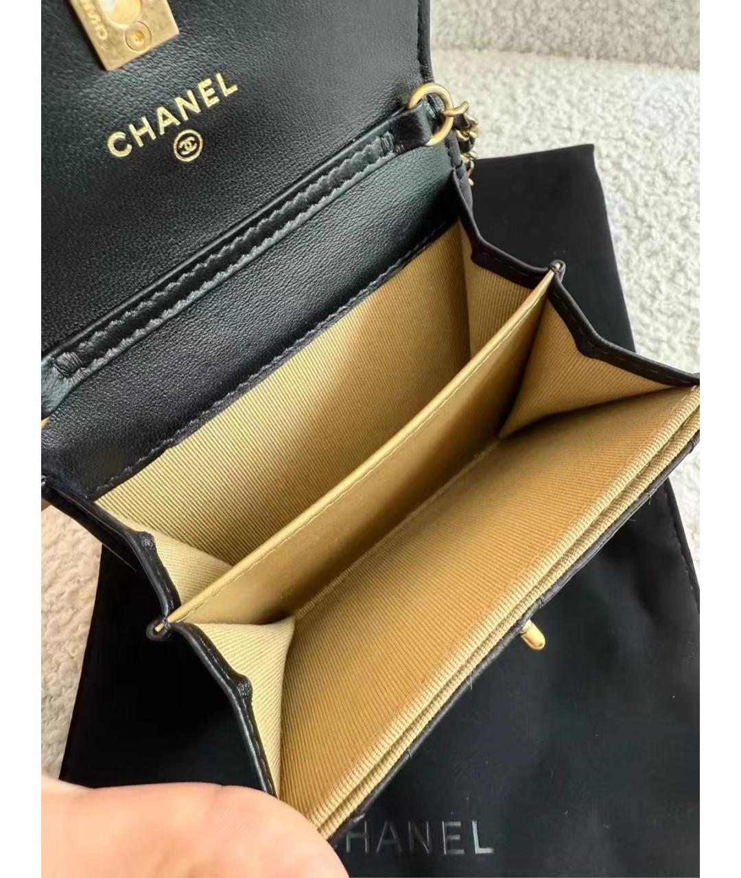 CHANEL Черная кожаная сумка через плечо, фото 2