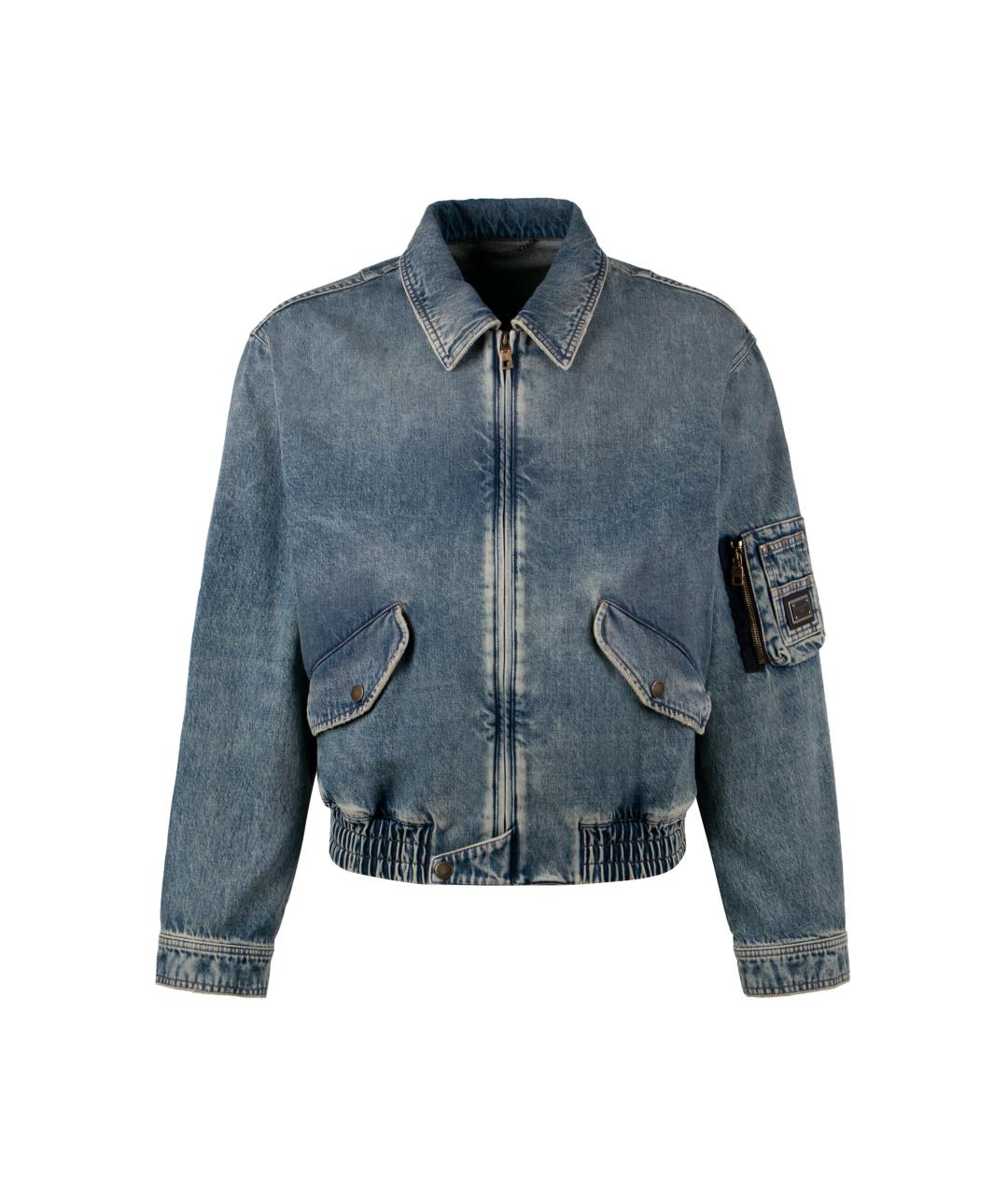 DOLCE&GABBANA Синяя хлопковая куртка, фото 1