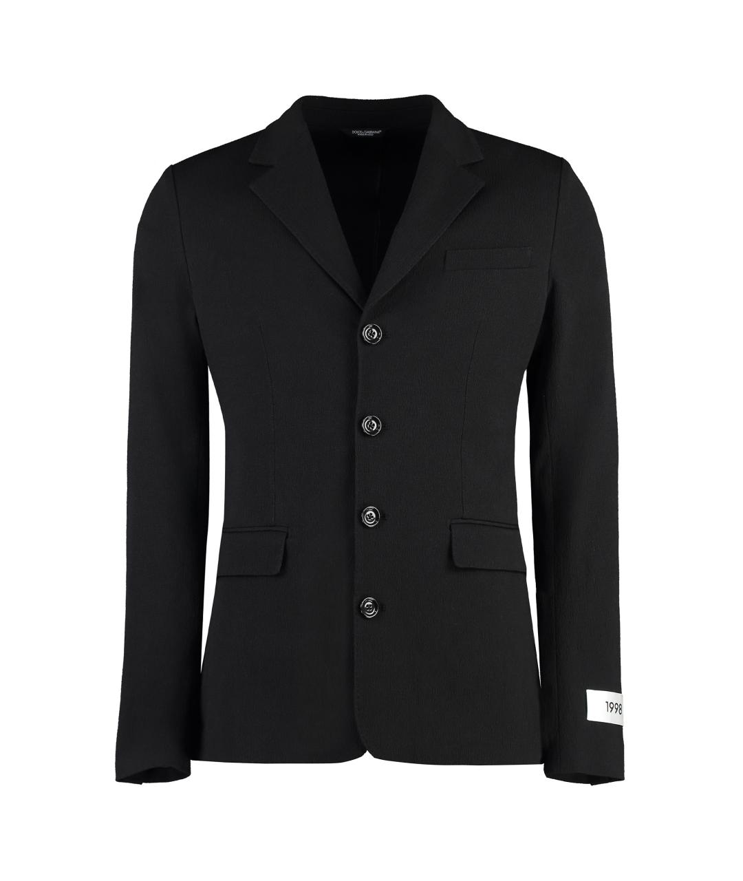 DOLCE&GABBANA Черный хлопковый пиджак, фото 1