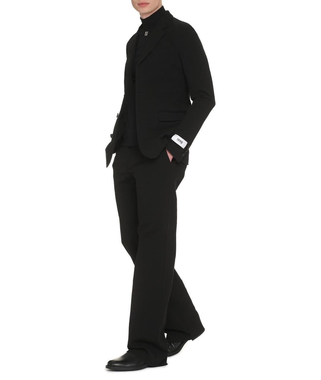 DOLCE&GABBANA Черный хлопковый пиджак, фото 3