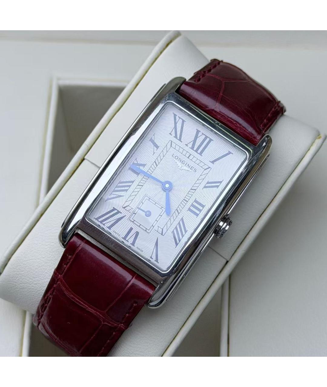 LONGINES Красные часы, фото 3