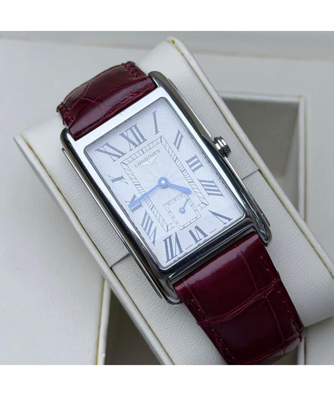 LONGINES Красные часы, фото 4