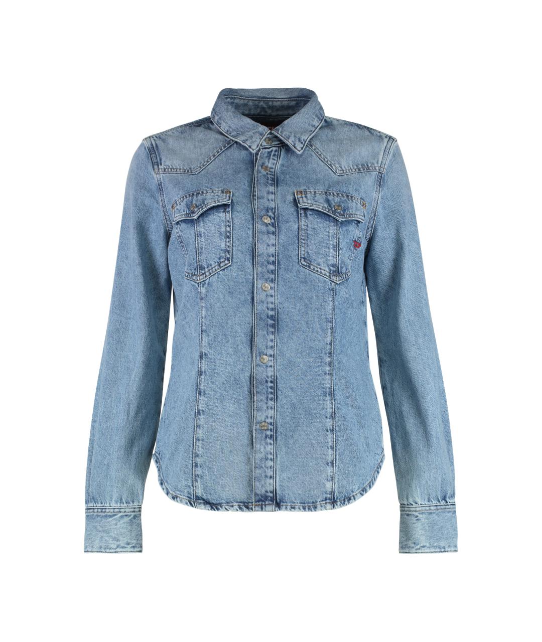 DIESEL Синяя хлопковая рубашка, фото 1