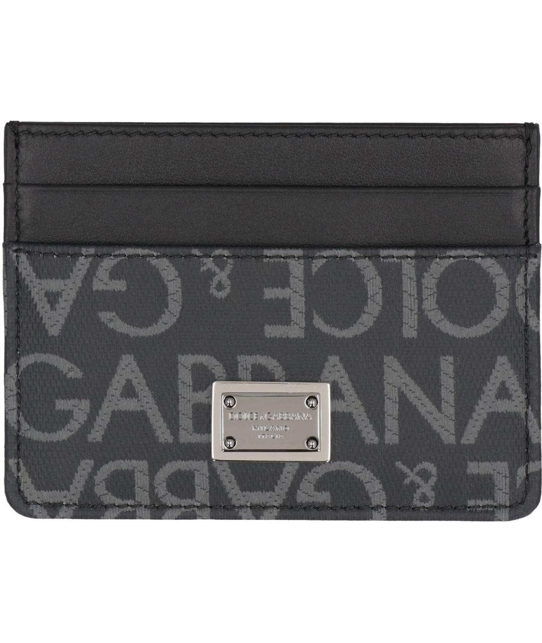 DOLCE&GABBANA Черный кожаный кардхолдер, фото 1