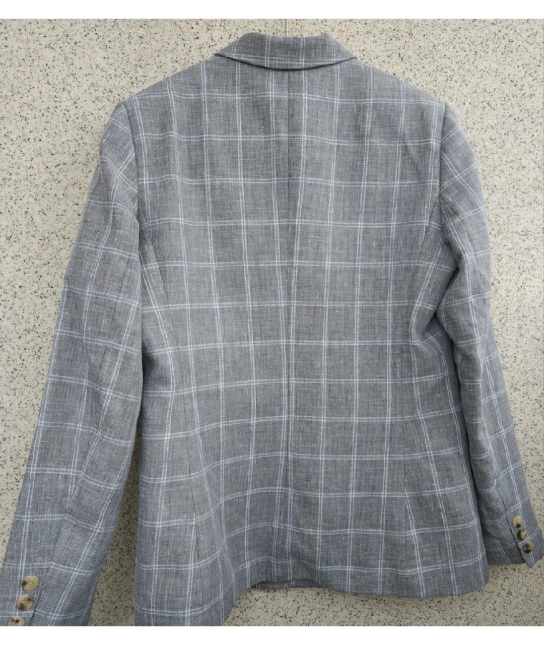 SANDRO Серый льняной жакет/пиджак, фото 3