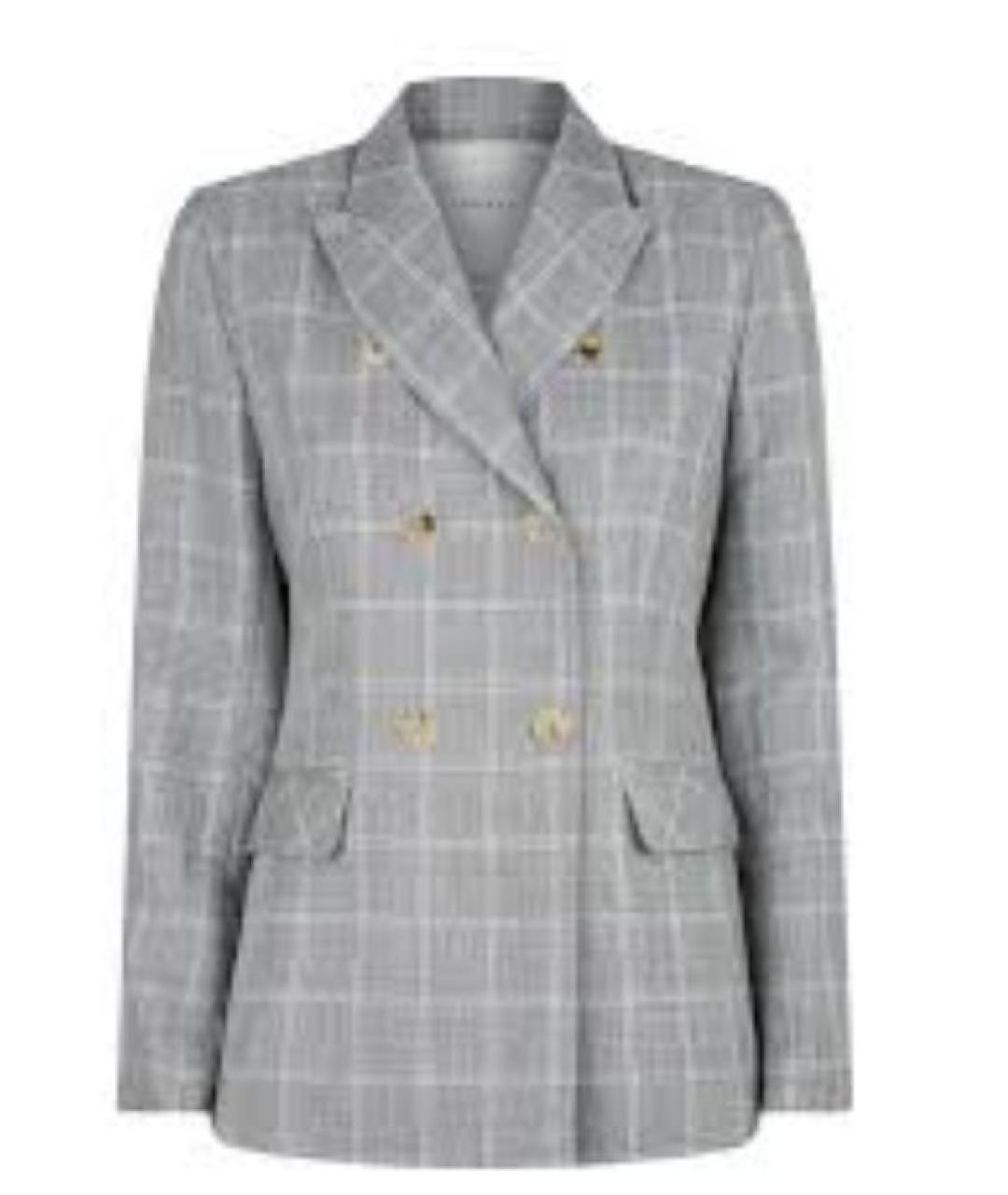 SANDRO Серый льняной жакет/пиджак, фото 1