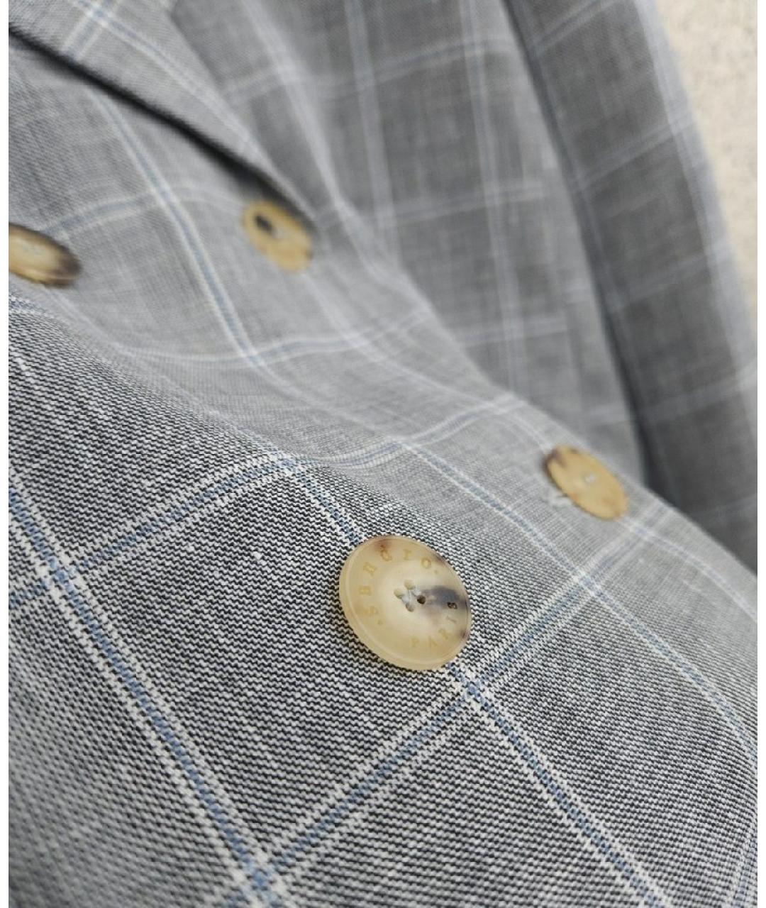 SANDRO Серый льняной жакет/пиджак, фото 4