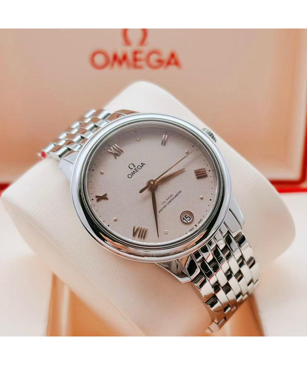 OMEGA Серебряные часы, фото 6