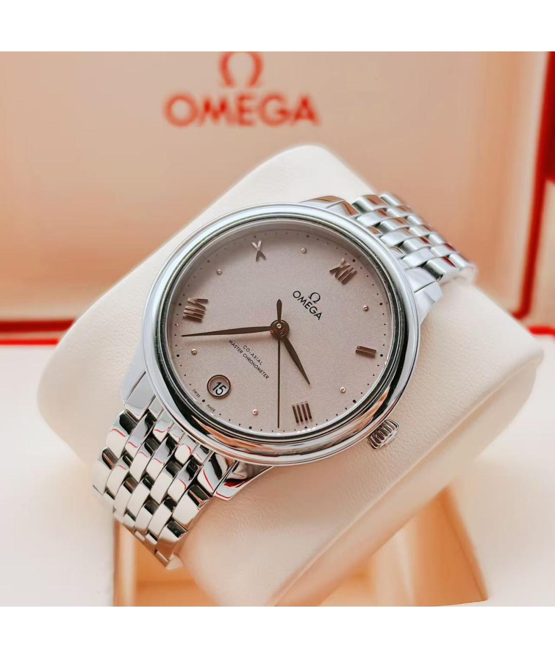 OMEGA Серебряные часы, фото 5