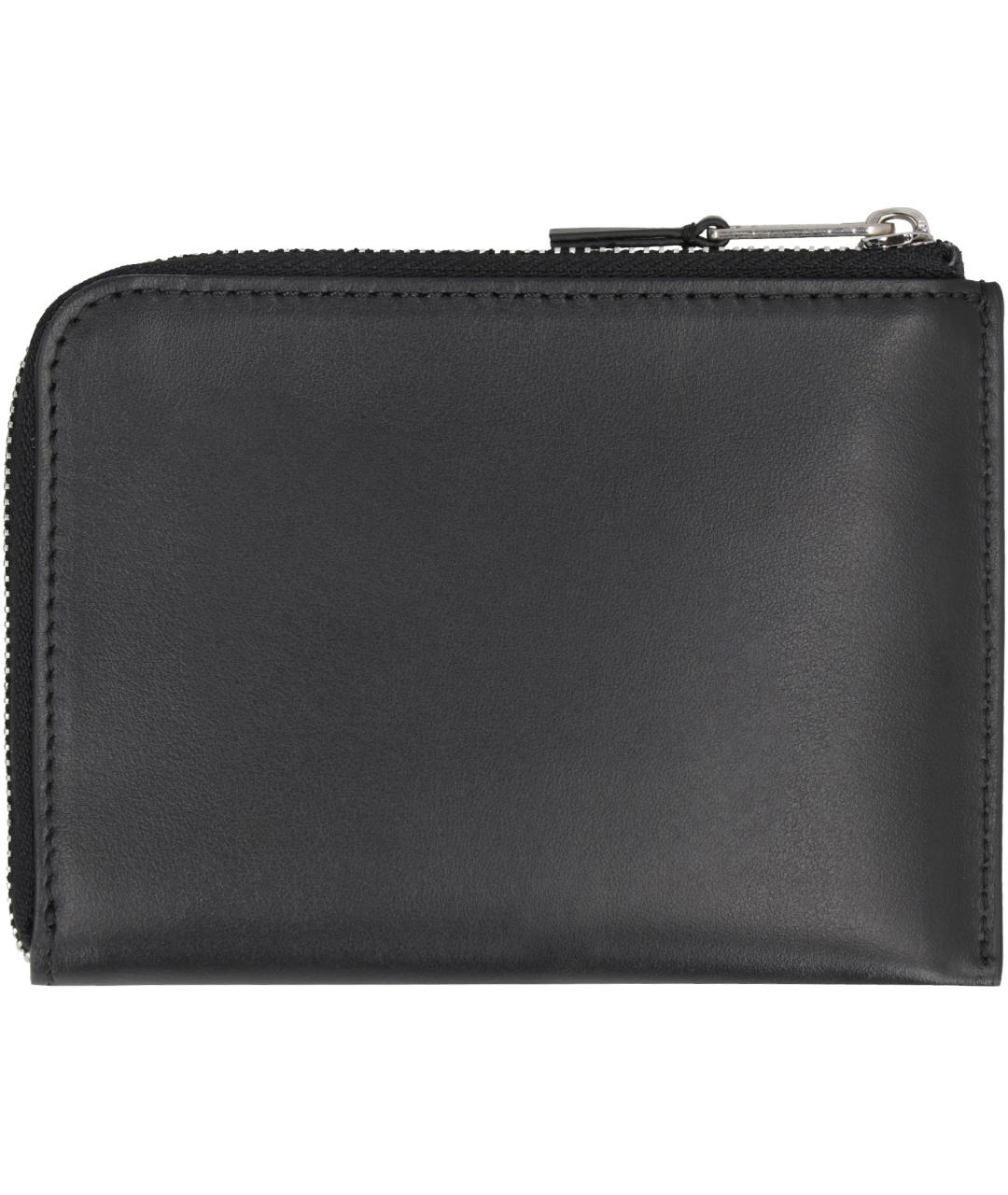 PALM ANGELS Черный кожаный кошелек, фото 3
