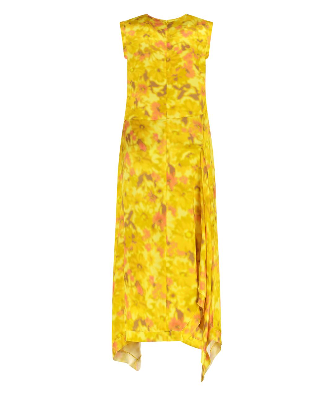 ACNE STUDIOS Желтое ацетатное повседневное платье, фото 2