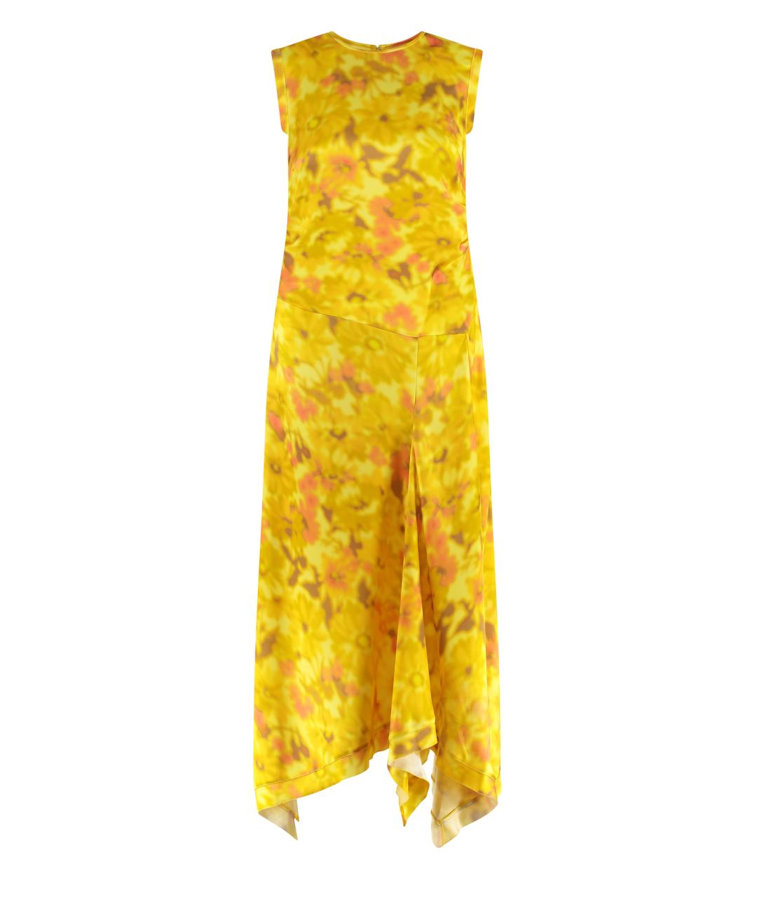 ACNE STUDIOS Желтое ацетатное повседневное платье, фото 1