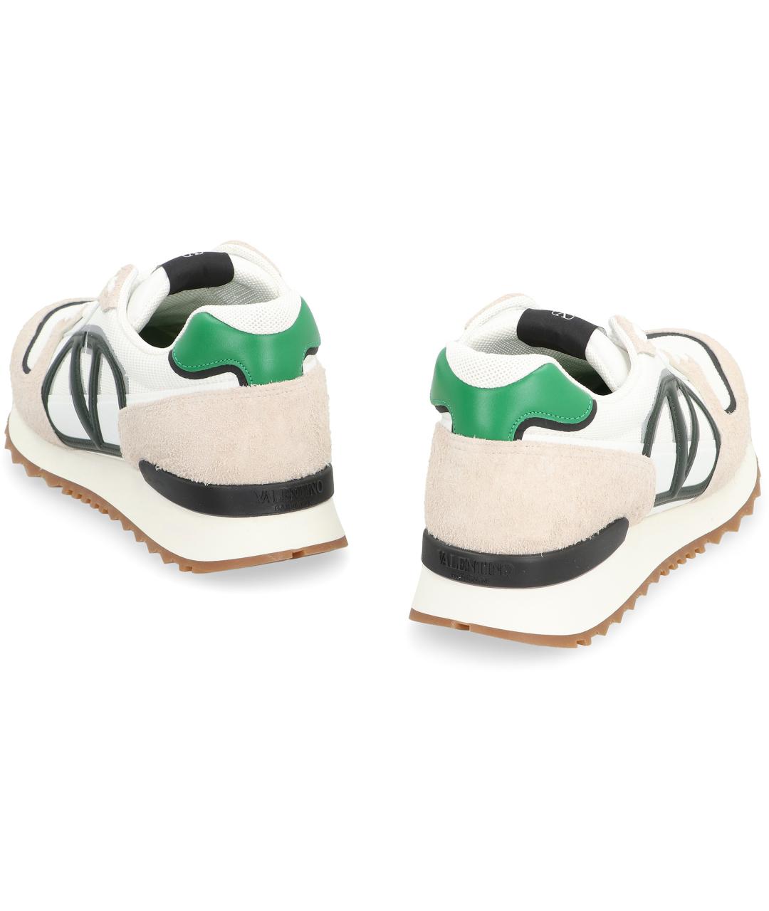 VALENTINO Белые кожаные низкие кроссовки / кеды, фото 4