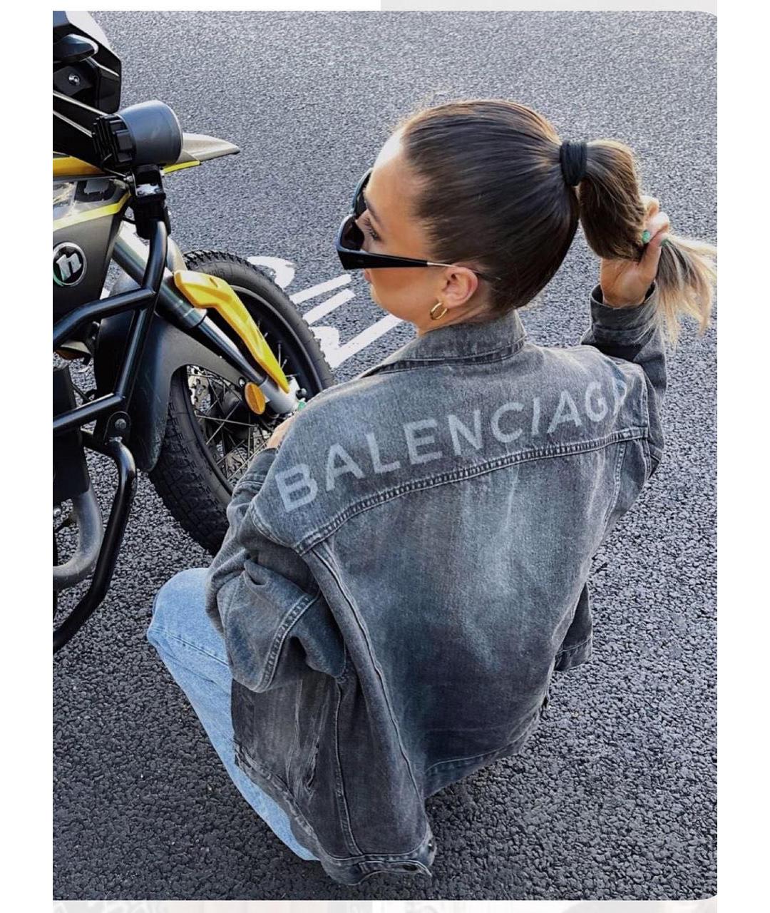 BALENCIAGA Голубая деним куртка, фото 3