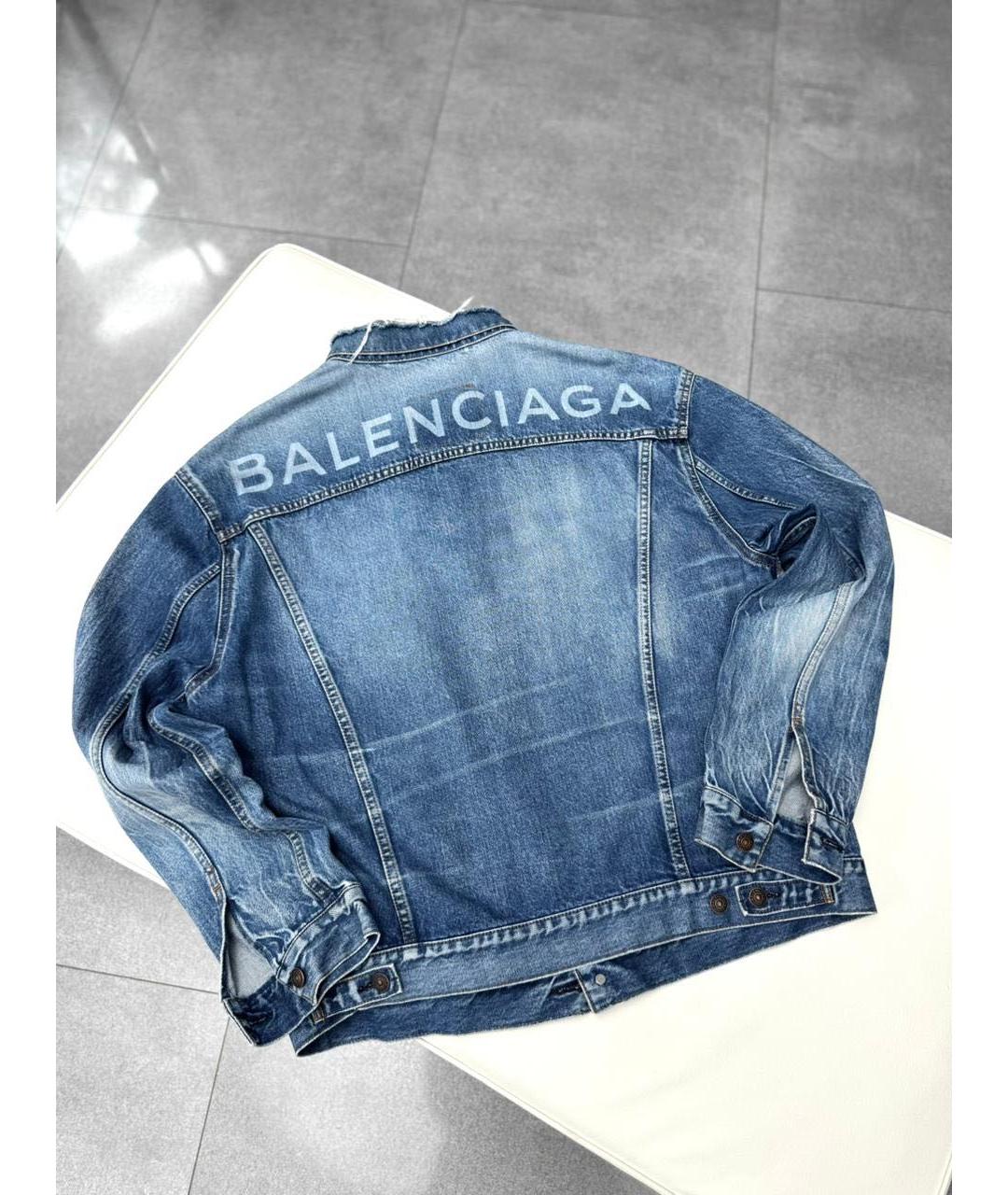 BALENCIAGA Голубая деним куртка, фото 2