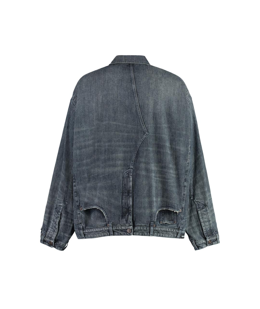 BALENCIAGA Синяя хлопковая куртка, фото 2