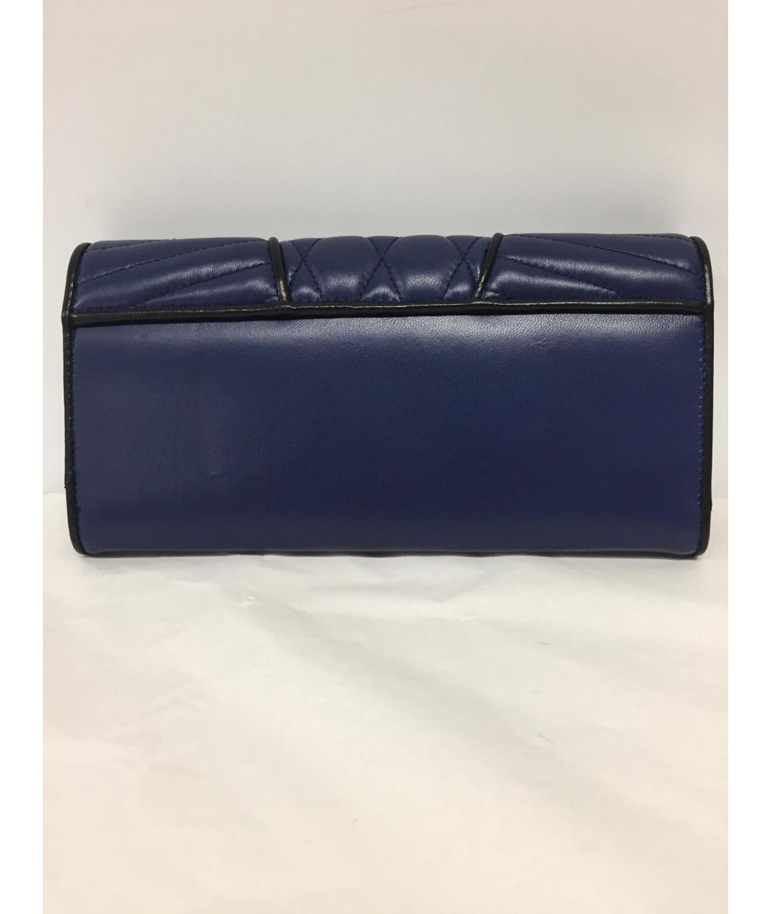 MIU MIU Синий кожаный кошелек, фото 2