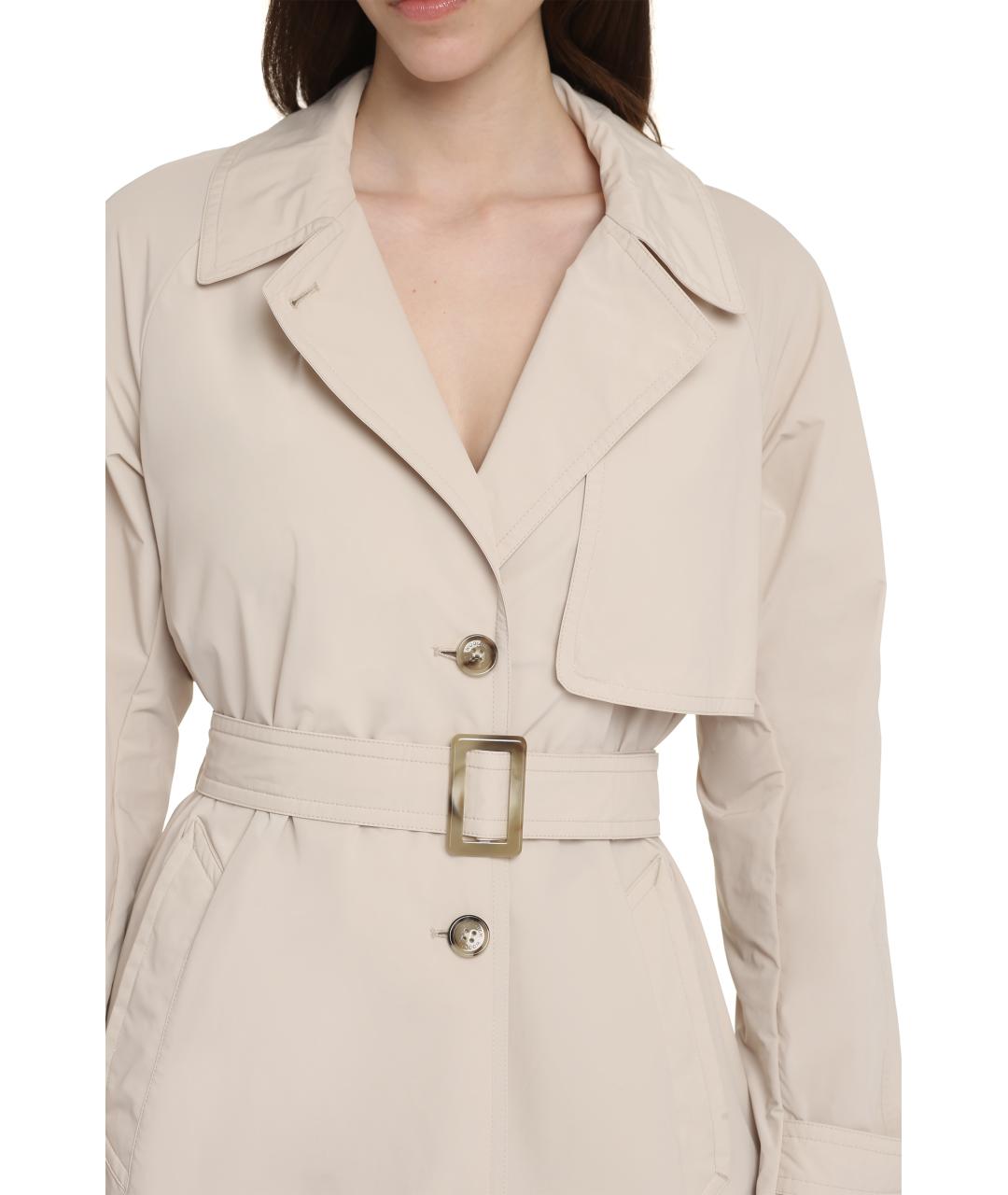 WOOLRICH Бежевый полиэстеровый тренч/плащ, фото 5