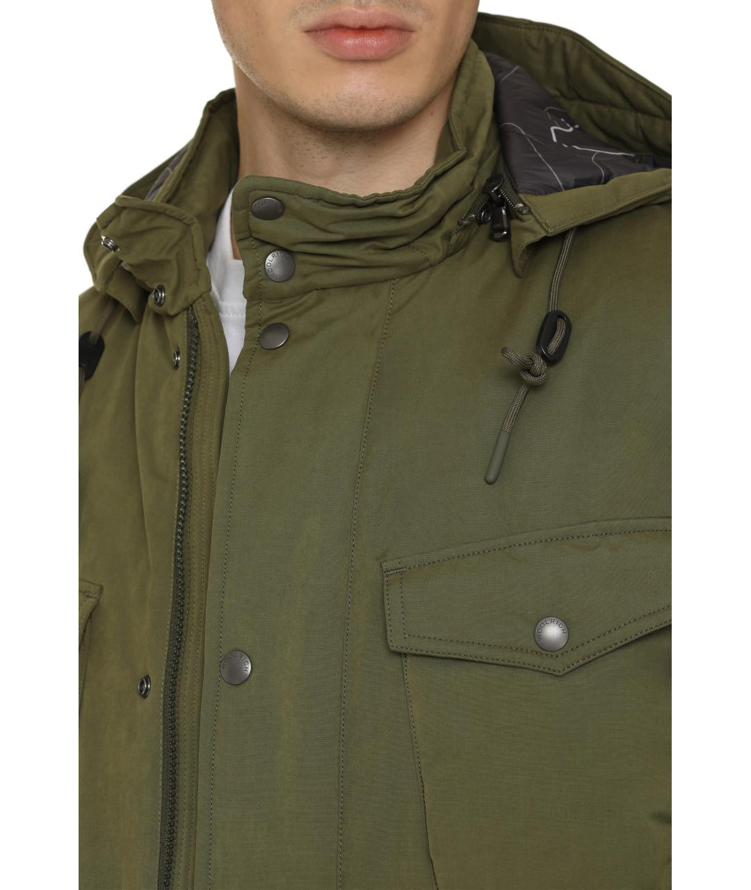 WOOLRICH Зеленая хлопковая парка, фото 5
