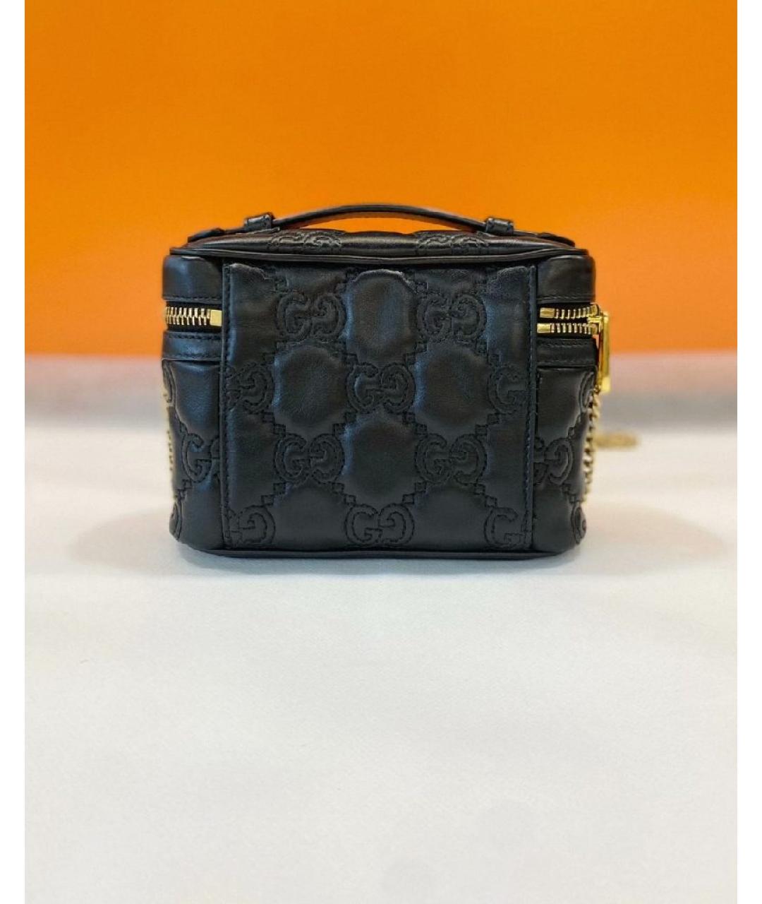 GUCCI Черная кожаная сумка с короткими ручками, фото 2