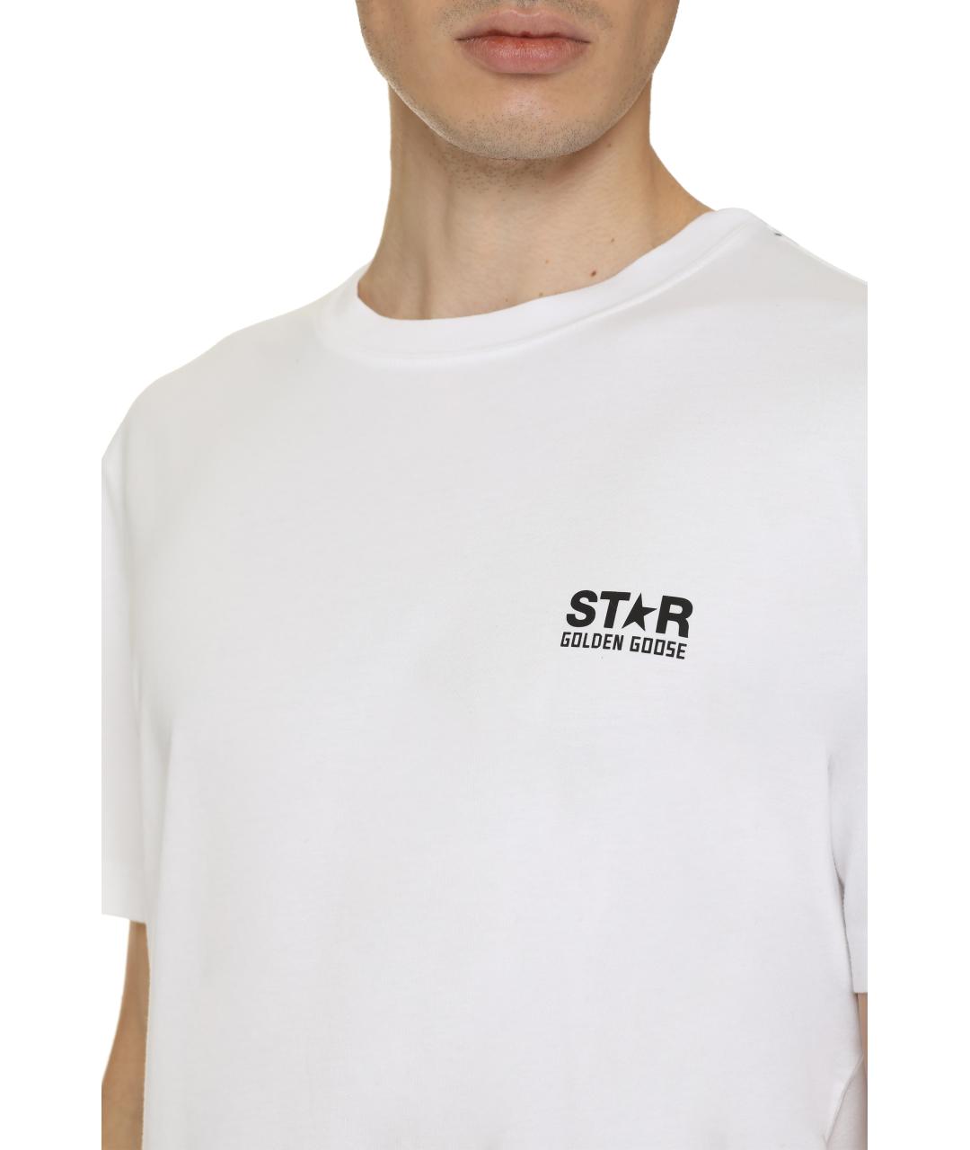GOLDEN GOOSE DELUXE BRAND Белая хлопковая футболка, фото 5