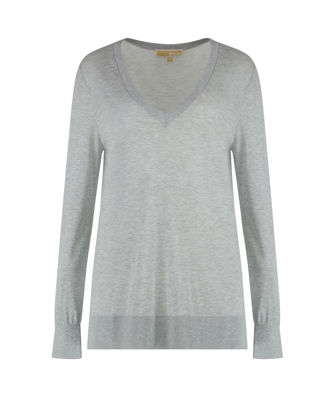 MICHAEL MICHAEL KORS Серый шелковый джемпер / свитер, фото 1