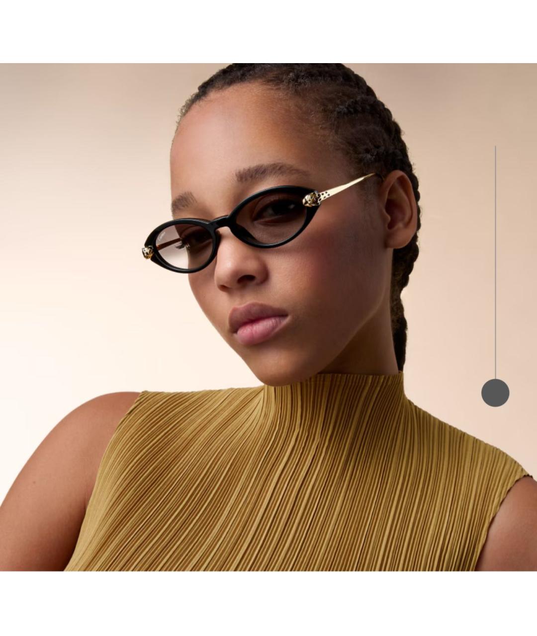 CARTIER Золотые металлические солнцезащитные очки, фото 5