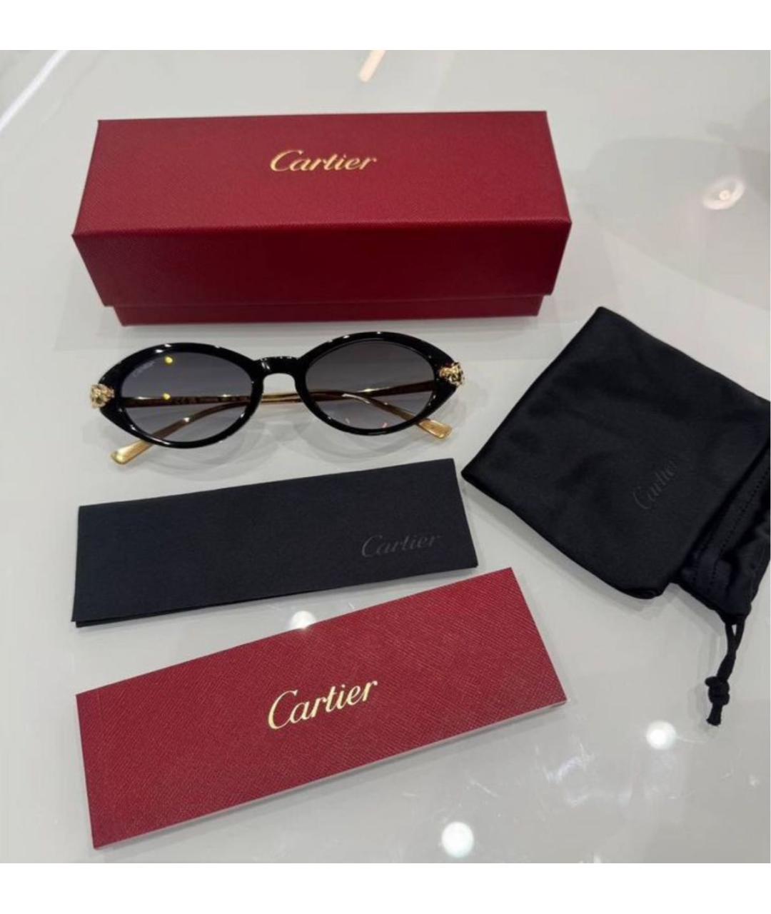 CARTIER Золотые металлические солнцезащитные очки, фото 4