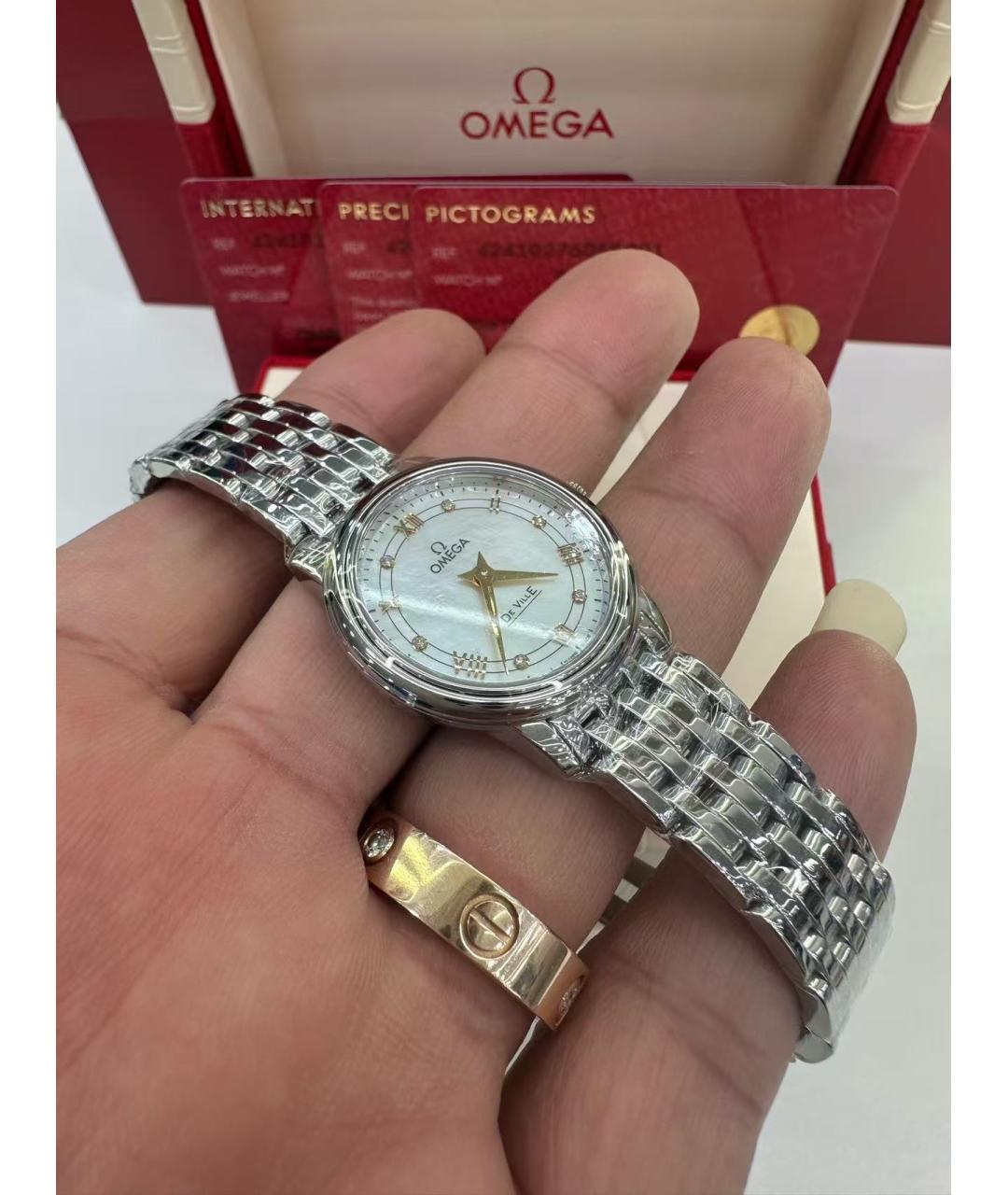 OMEGA Серебряные часы, фото 4