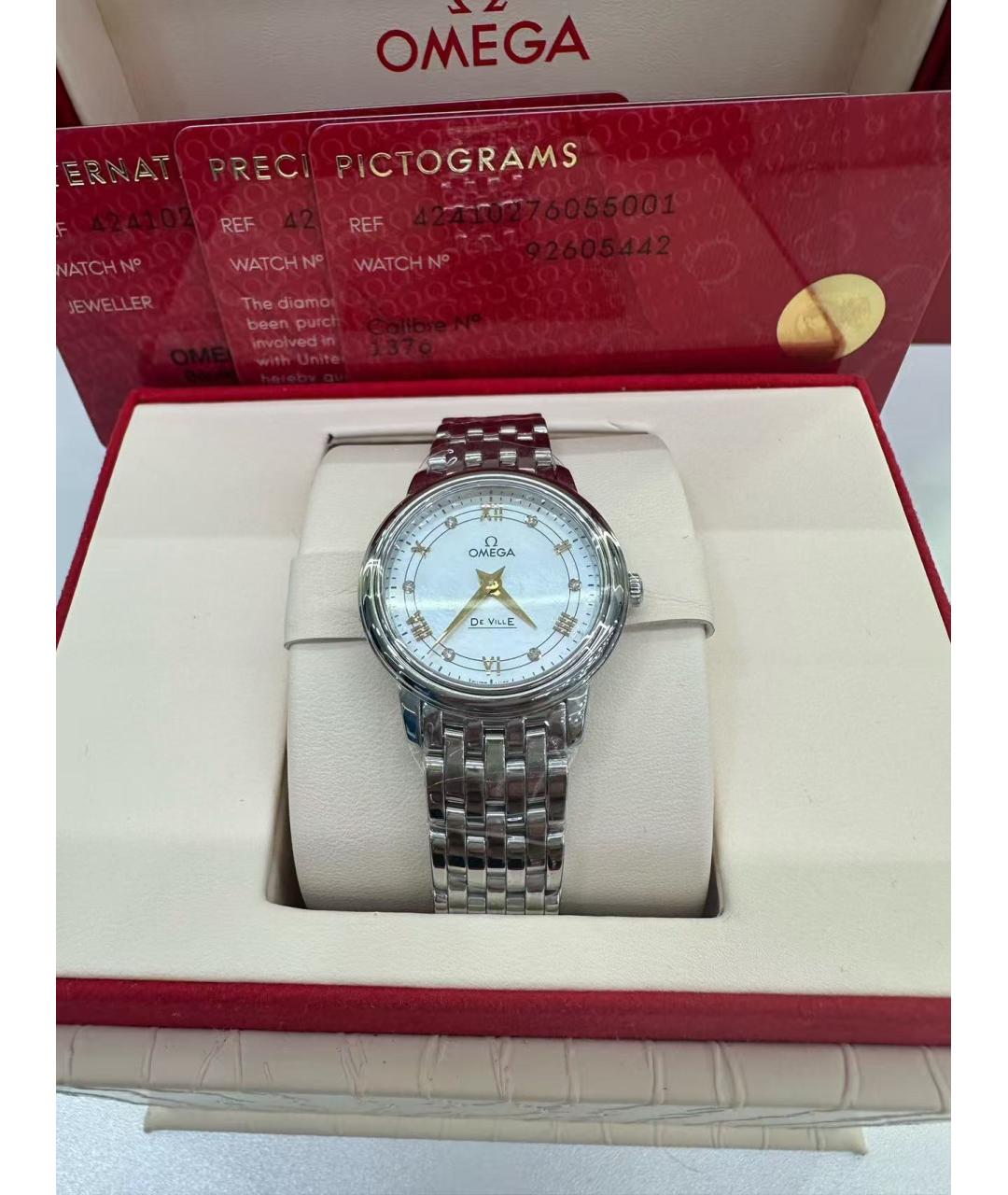 OMEGA Серебряные часы, фото 3