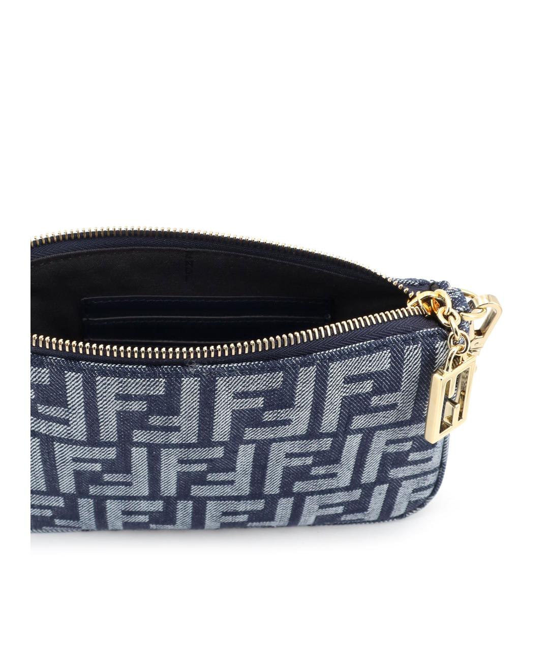 FENDI Синяя тканевая сумка через плечо, фото 4