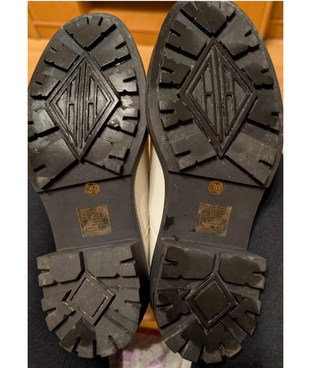 TWIN-SET Белые кожаные ботинки, фото 3