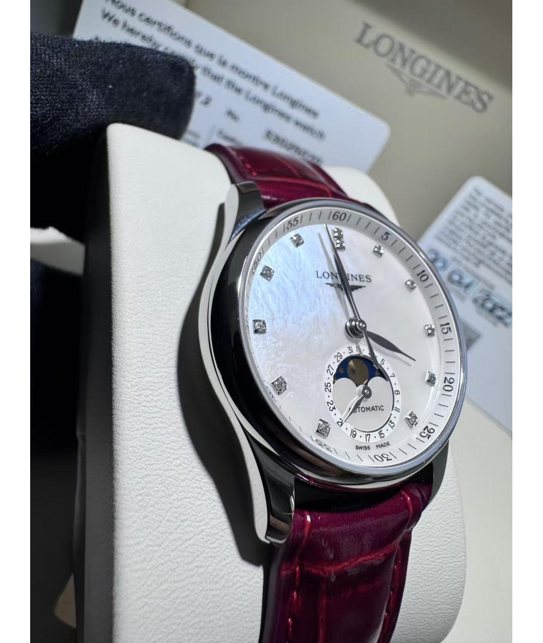 LONGINES Красные часы, фото 2