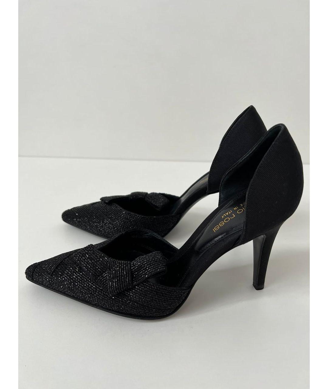 SERGIO ROSSI Черные лодочки на низком каблуке, фото 5