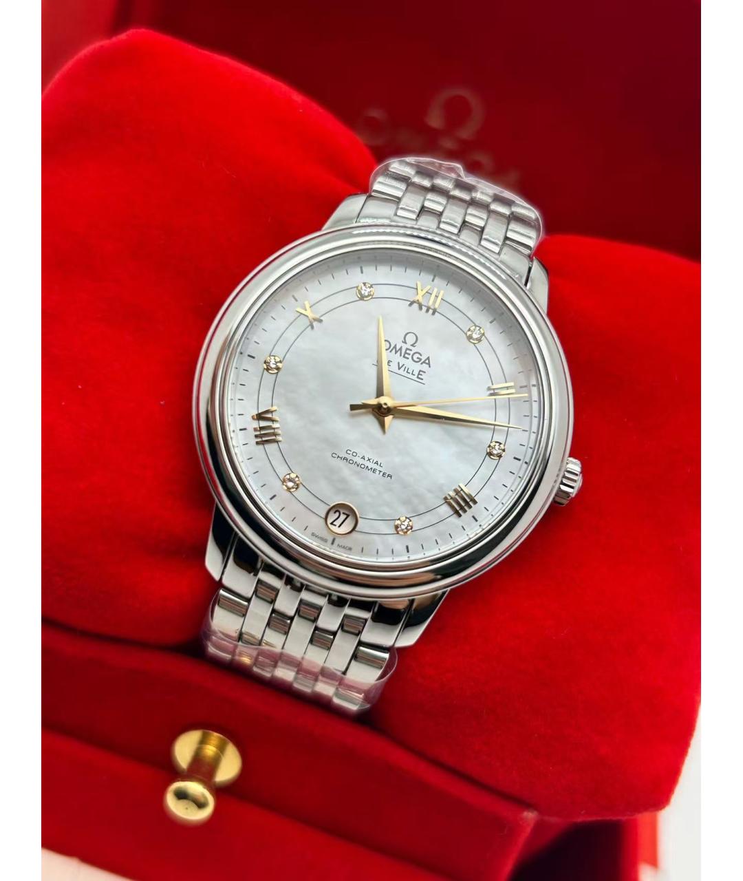 OMEGA Серебряные часы, фото 3