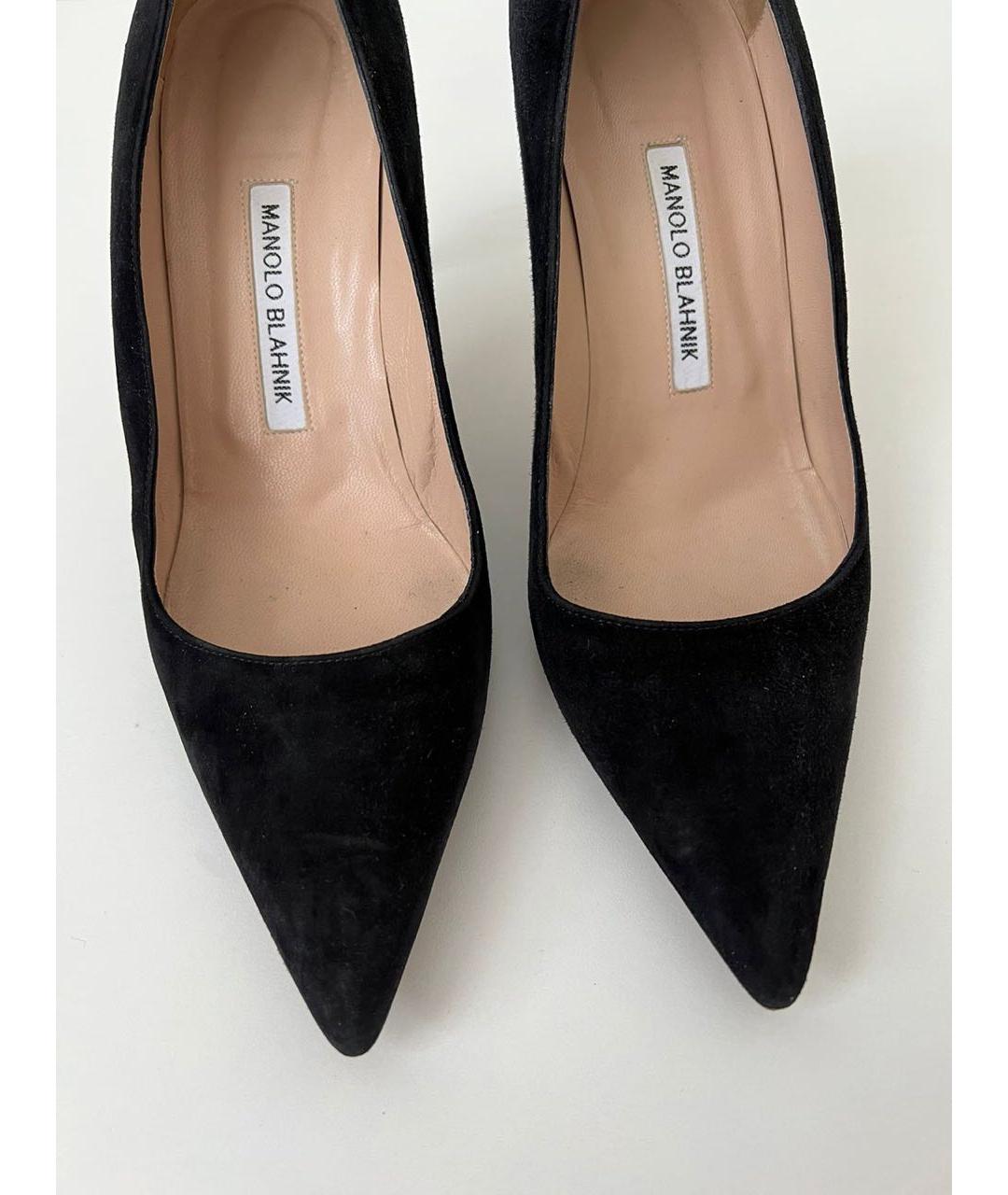 MANOLO BLAHNIK Черные замшевые туфли, фото 3