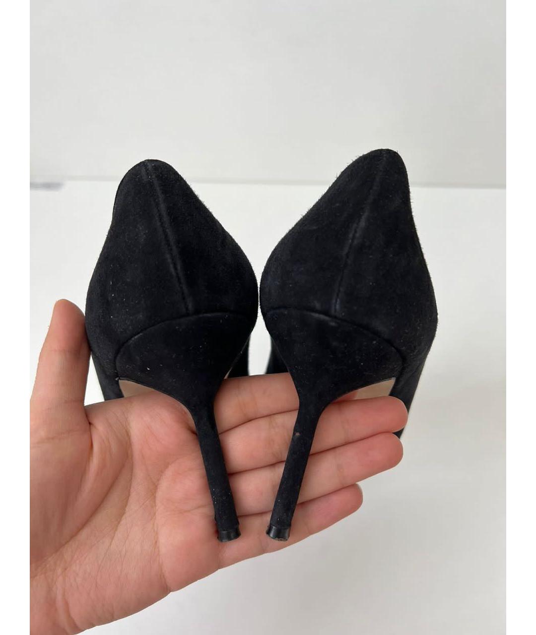 MANOLO BLAHNIK Черные замшевые туфли, фото 4