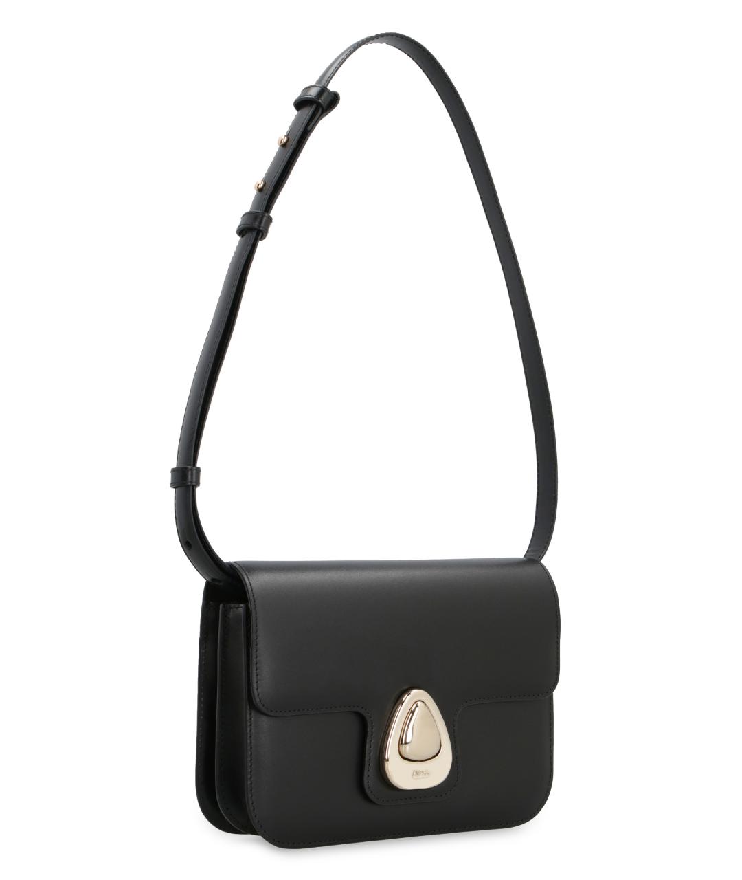 A.P.C. Черная кожаная сумка через плечо, фото 2