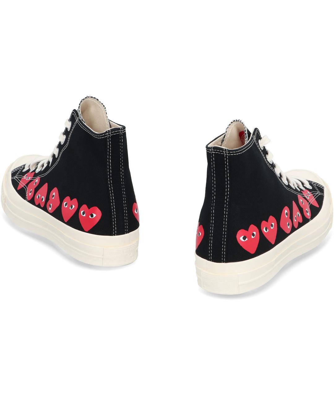 COMME DES GARÇONS PLAY Черные высокие кроссовки / кеды, фото 3