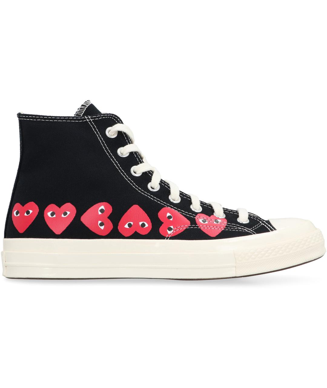COMME DES GARÇONS PLAY Черные высокие кроссовки / кеды, фото 1