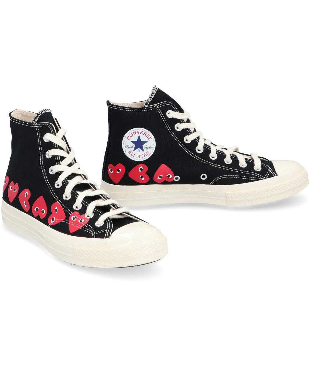 COMME DES GARÇONS PLAY Черные высокие кроссовки / кеды, фото 2