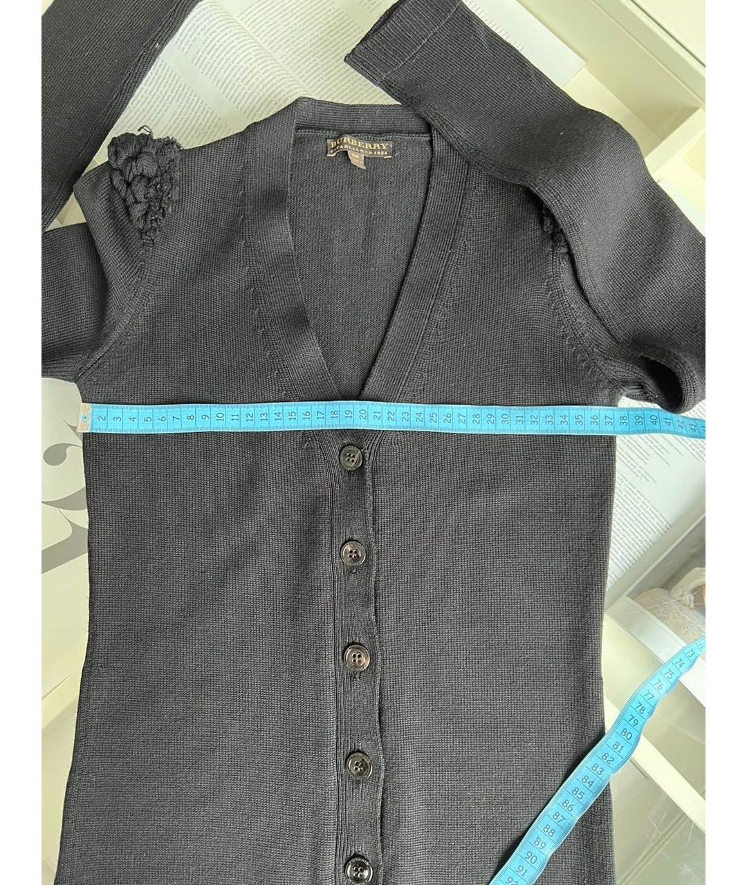 BURBERRY Черный шерстяной кардиган, фото 7