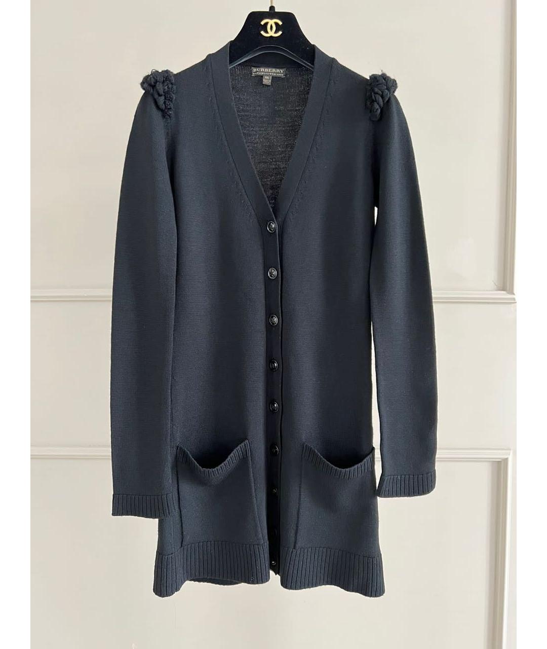 BURBERRY Черный шерстяной кардиган, фото 9