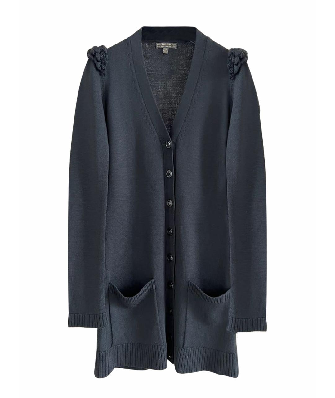 BURBERRY Черный шерстяной кардиган, фото 1