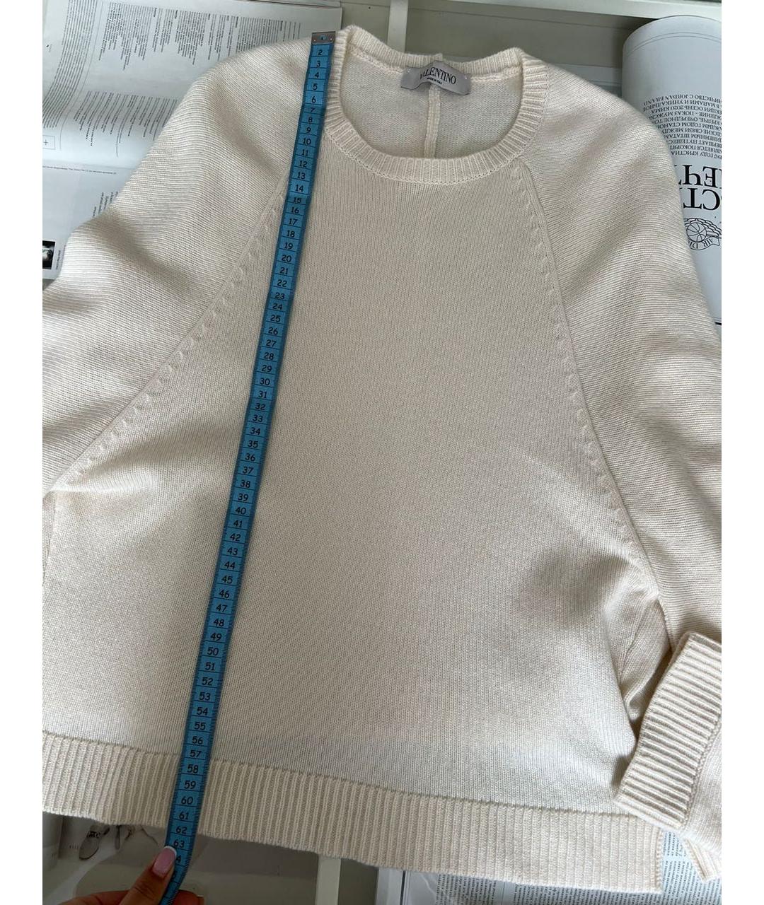 VALENTINO Бежевый кашемировый джемпер / свитер, фото 5