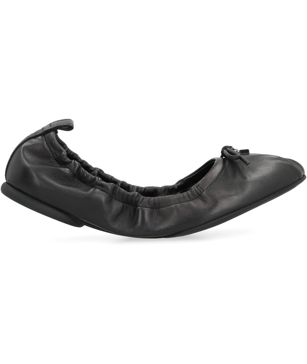 HOGAN Черные кожаные балетки, фото 2