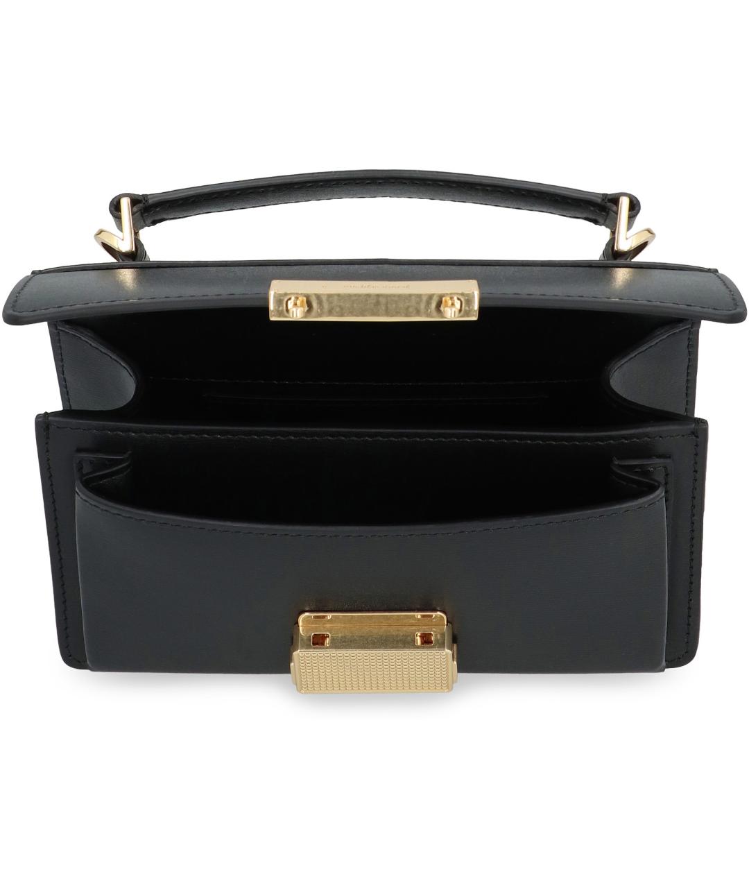 GOLDEN GOOSE DELUXE BRAND Черная кожаная сумка с короткими ручками, фото 6