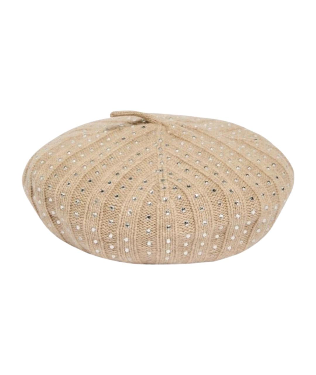 MAX MARA Бежевая кашемировая шапка, фото 1